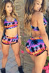Sexy Romantic Sunset Print Sporty Bathing Suit